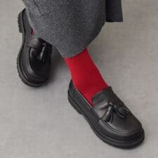 パラディクルール(PARADIS COULEUR)の25秋冬新作◆PARADIS COULEUR◆2.5cmヒール◆オブリークトウ撥水タッセルローファー