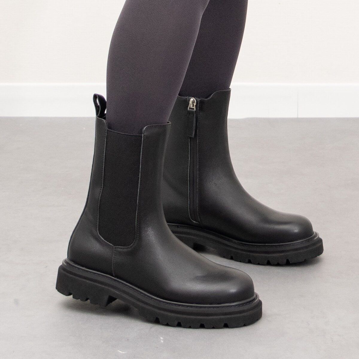 パラディクルール（PARADIS COULEUR）/25秋冬新作◆PARADIS COULEUR◆4cmヒール◆防滑ソール撥水サイドゴアブーツ 25秋冬新作◇PARADIS COULEUR◇4cmヒール◇防滑ソール撥水サイドゴア