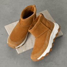 25秋冬新作◆VINCULUM◆4.5cmヒール◆スエードスニーカーブーツ