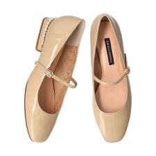 パラディクルール(PARADIS COULEUR)のPARADIS COULEUR◆2cmヒール◆パールヒールストラップパンプス