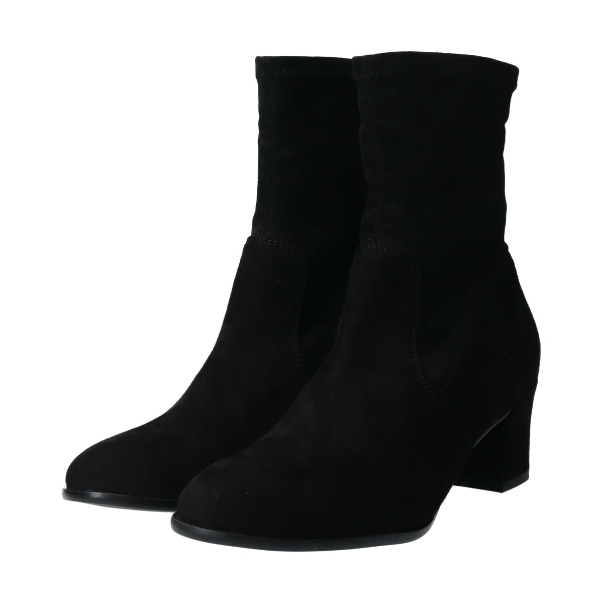 PARADIS COULEUR◇5.7cmヒール◇ラウンドトウストレッチショートブーツ