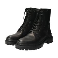 PARADIS COULEUR◆4.5cmヒール◆ラウンドトウレースアップショートブーツ