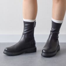 パラディクルール(PARADIS COULEUR)のPARADIS COULEUR◆4.5cmヒール◆モールドソールストレッチショートブーツ