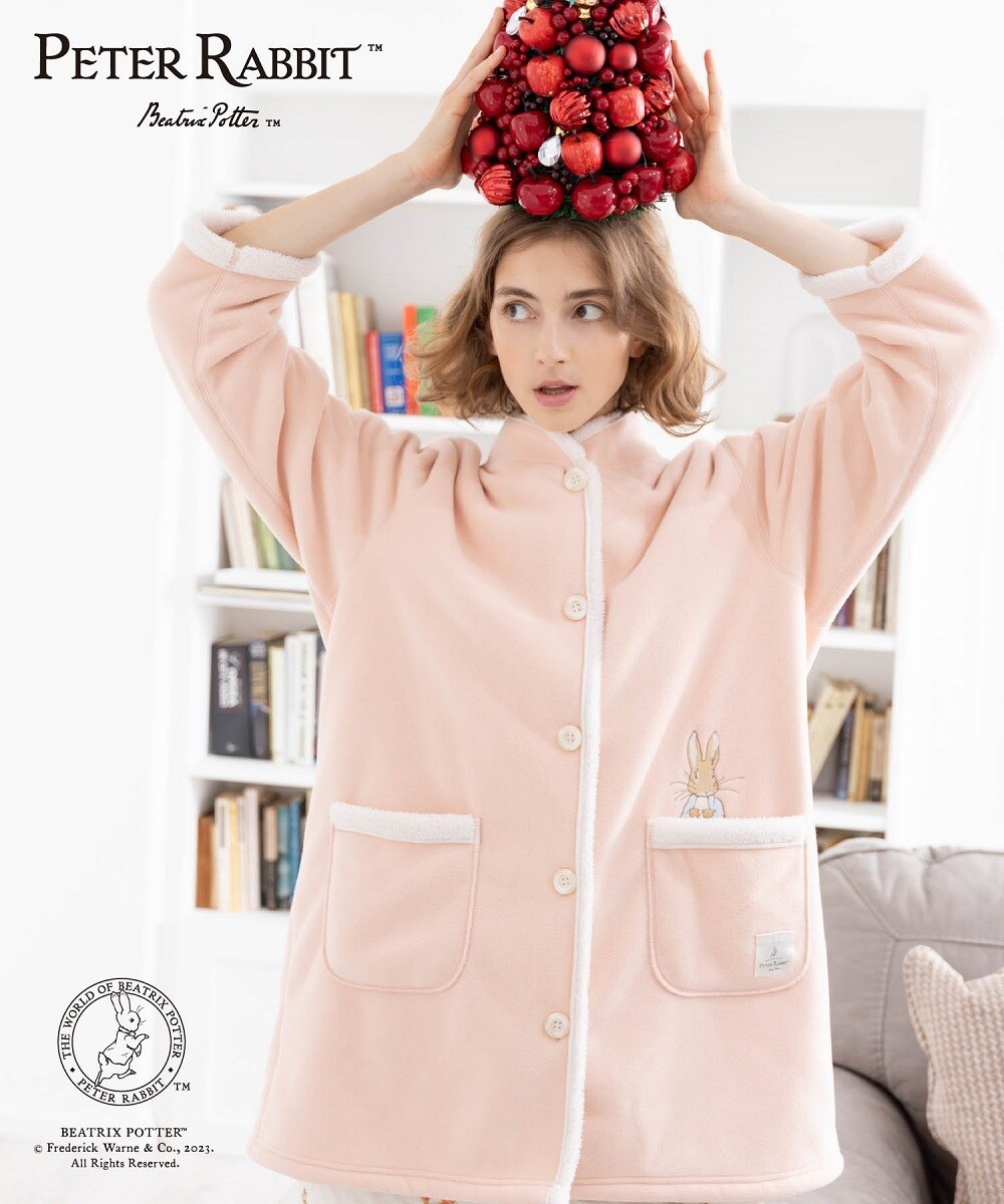 NARUE ナルエー コート ガウン フリース ルームウエア ロング M L NARUE ナルエー コート ガウン フリース ルームウエア ロング M L