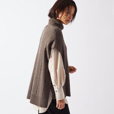 ポンチョ風ニット 手洗い可能 ロートレアモン Lautreamont 3112 ファッション通販 マルイウェブチャネル