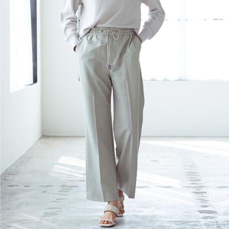 雑誌掲載 トリトロ ドロストワイドストレートパンツ 洗濯機で洗える セットアップ対応 ロートレアモン Lautreamont 3110 ファッション通販 マルイウェブチャネル