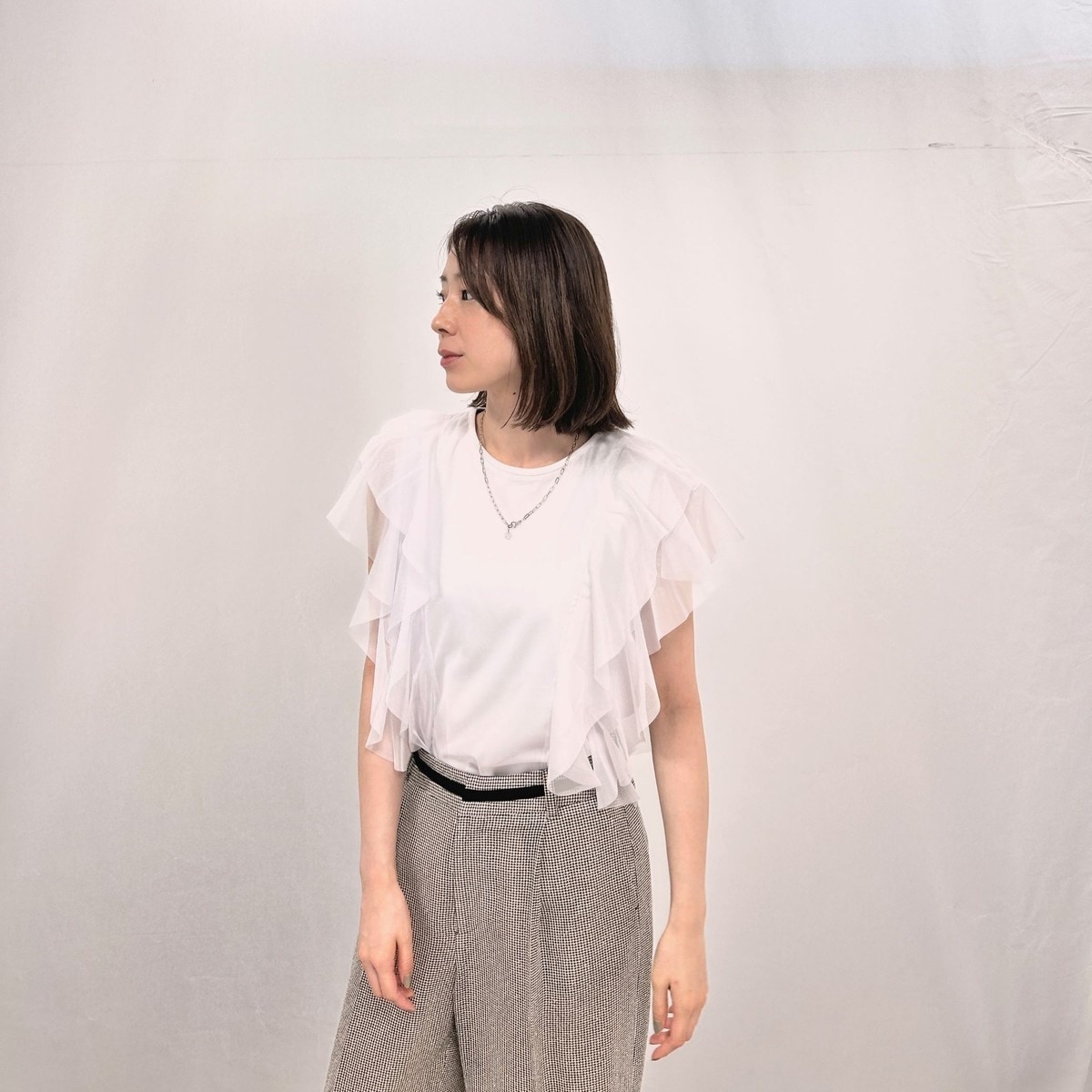 ロートレアモン（LAUTREAMONT）/【WEB＆一部店舗限定】チュールレイヤードカットソー≪洗濯機で洗える≫ WEB＆一部店舗限定】チュールレイヤードカットソー≪洗濯機で洗える