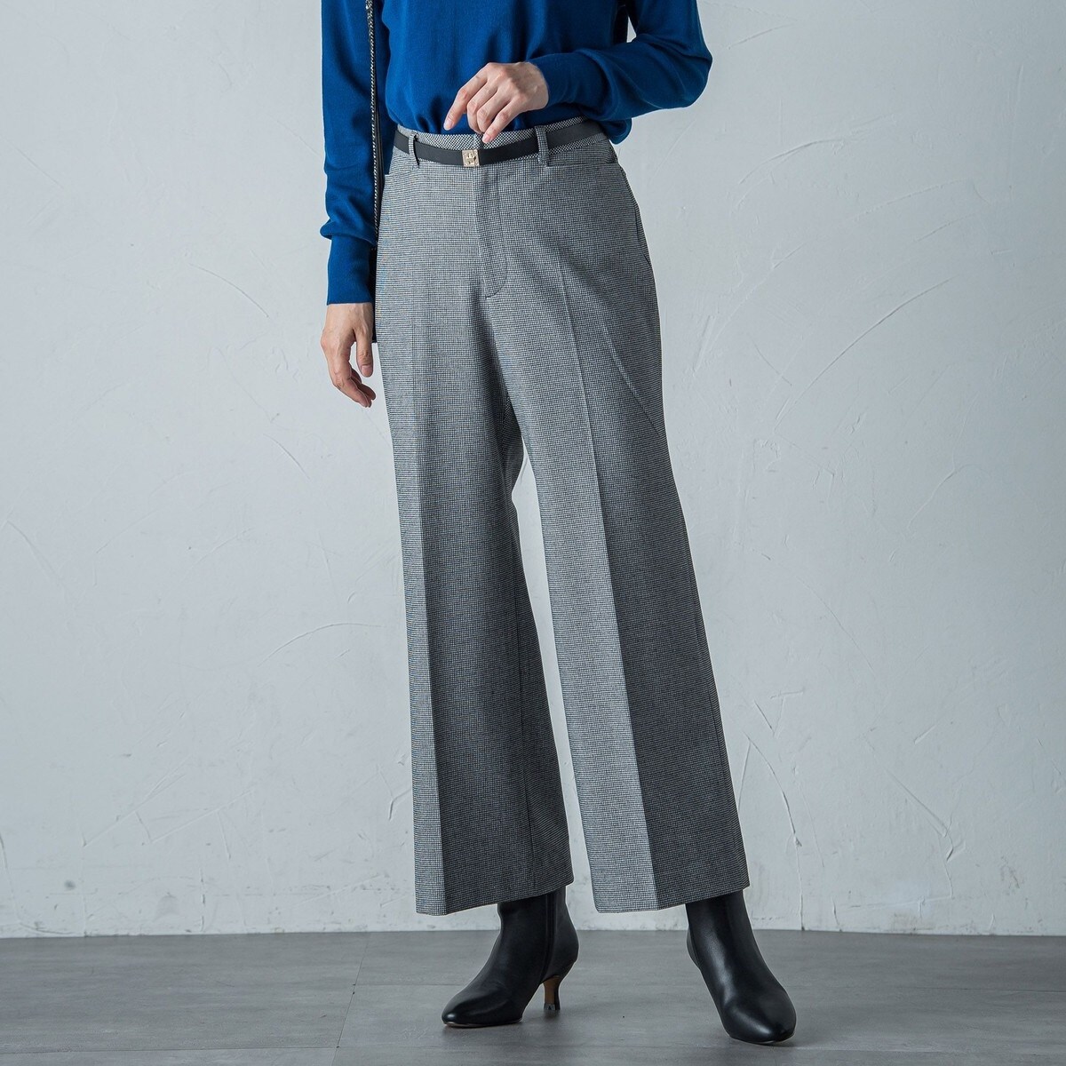 カタログ掲載】両面起毛ストレッチワイドパンツ≪洗える≫ | ロート