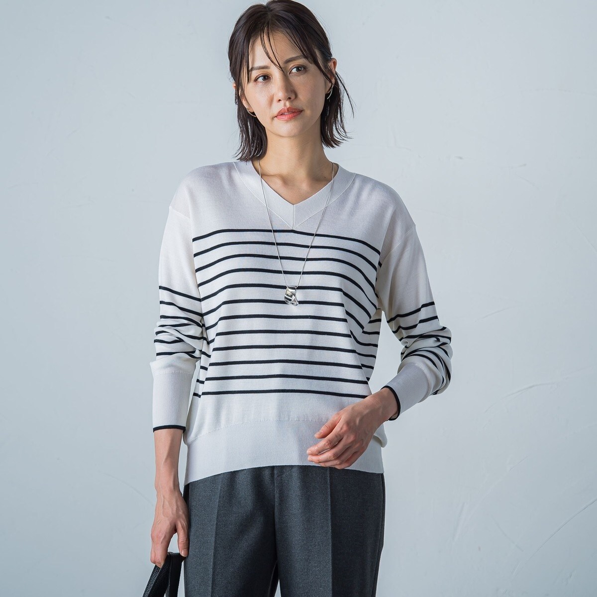 ロートレアモン（LAUTREAMONT）/BrisbaneVネックニットプルオーバー≪手洗い可能≫ BrisbaneVネックニットプルオーバー≪手洗い可能≫ | ロートレアモン