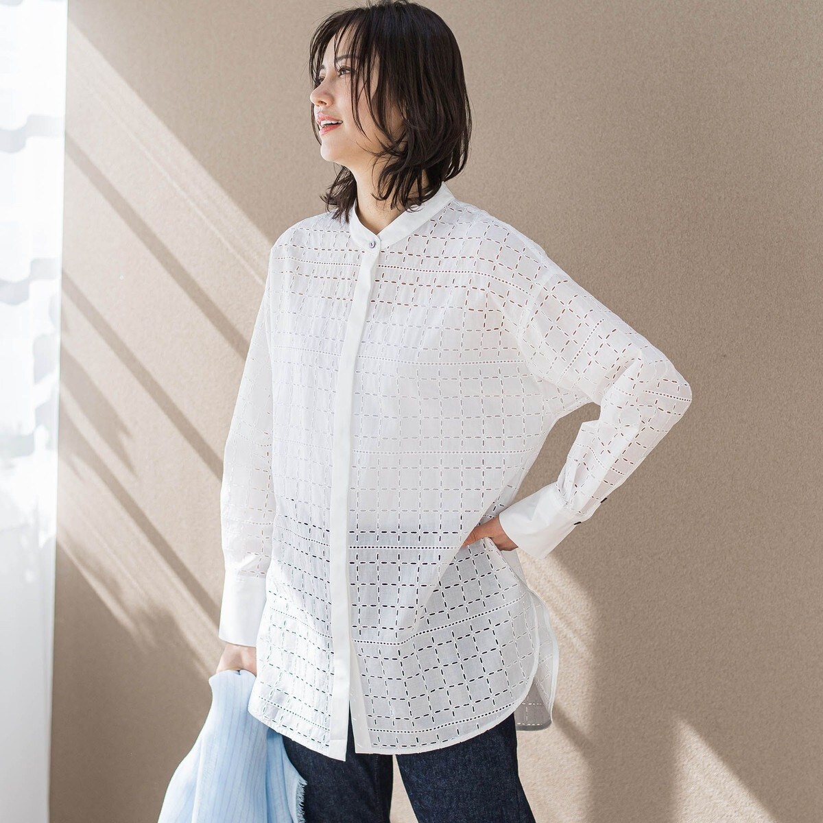 Like Rubber Jersey裏起毛フリルブラウス≪洗濯機で洗える