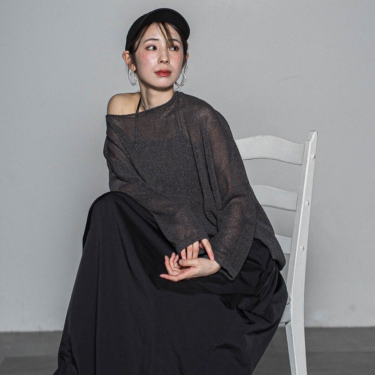 LAUTREAMONT / ロートレアモン 【WEB限定】和紙混ホールガーメントニット≪手洗い可能≫ WEB限定】和紙混ホールガーメントニット≪手洗い可能