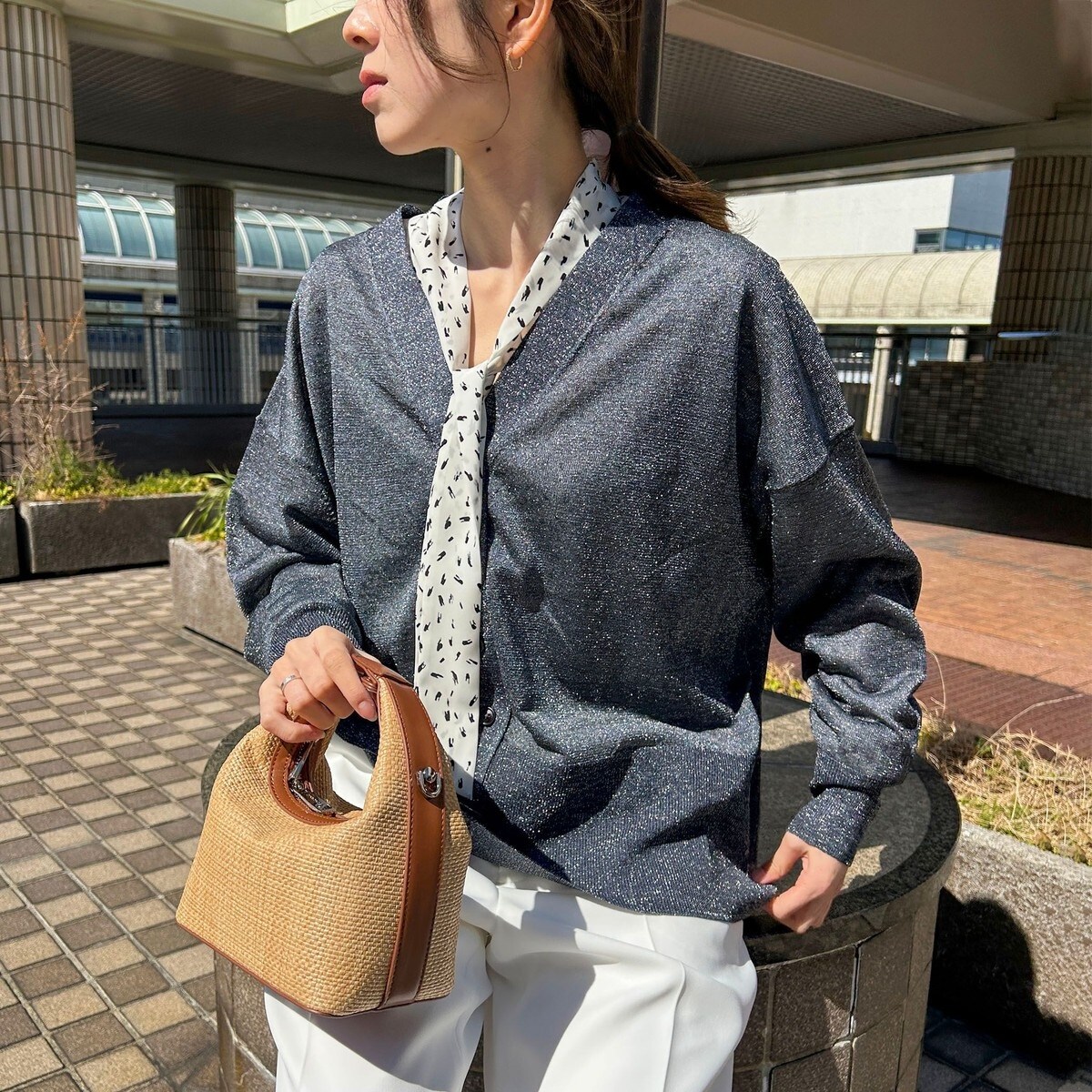 LAUTREAMONT / ロートレアモン 【WEB限定】ラメニットカーディガン≪手洗い可能≫ WEB限定】ラメニットカーディガン≪手洗い可能≫ | LAUTREAMONT