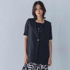 Vカラーリネンライクジレ≪洗濯機で洗える≫