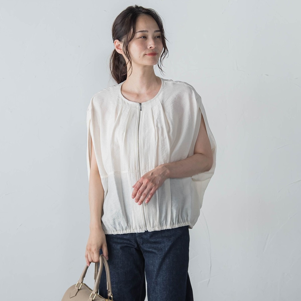 WEB限定】スリットスリーブノーカラーブルゾン≪手洗い可能≫ | ロート 