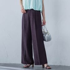 エアブリーズストレートワイドパンツ≪洗濯機で洗える≫