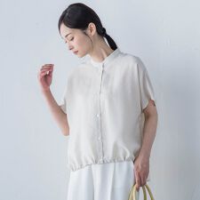 シアードロストフレンチスリーブシャツ≪洗濯機で洗える≫