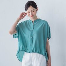 シアードロストフレンチスリーブシャツ≪洗濯機で洗える≫