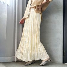 【WEB限定】グリッターシャイニープリーツスカート