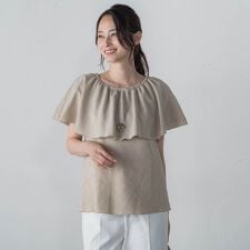 リフラックスキャンバスケープブラウス ≪手洗い可能≫