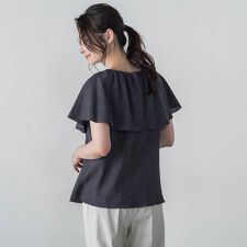 リフラックスキャンバスケープブラウス ≪手洗い可能≫