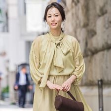 シアーブライト 2WAYボウタイブラウス≪手洗い可能≫