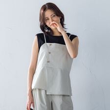 ロートレアモン(LAUTREAMONT)のアシメラップキャミブラウス≪セットアップ対応/洗濯機で洗える≫