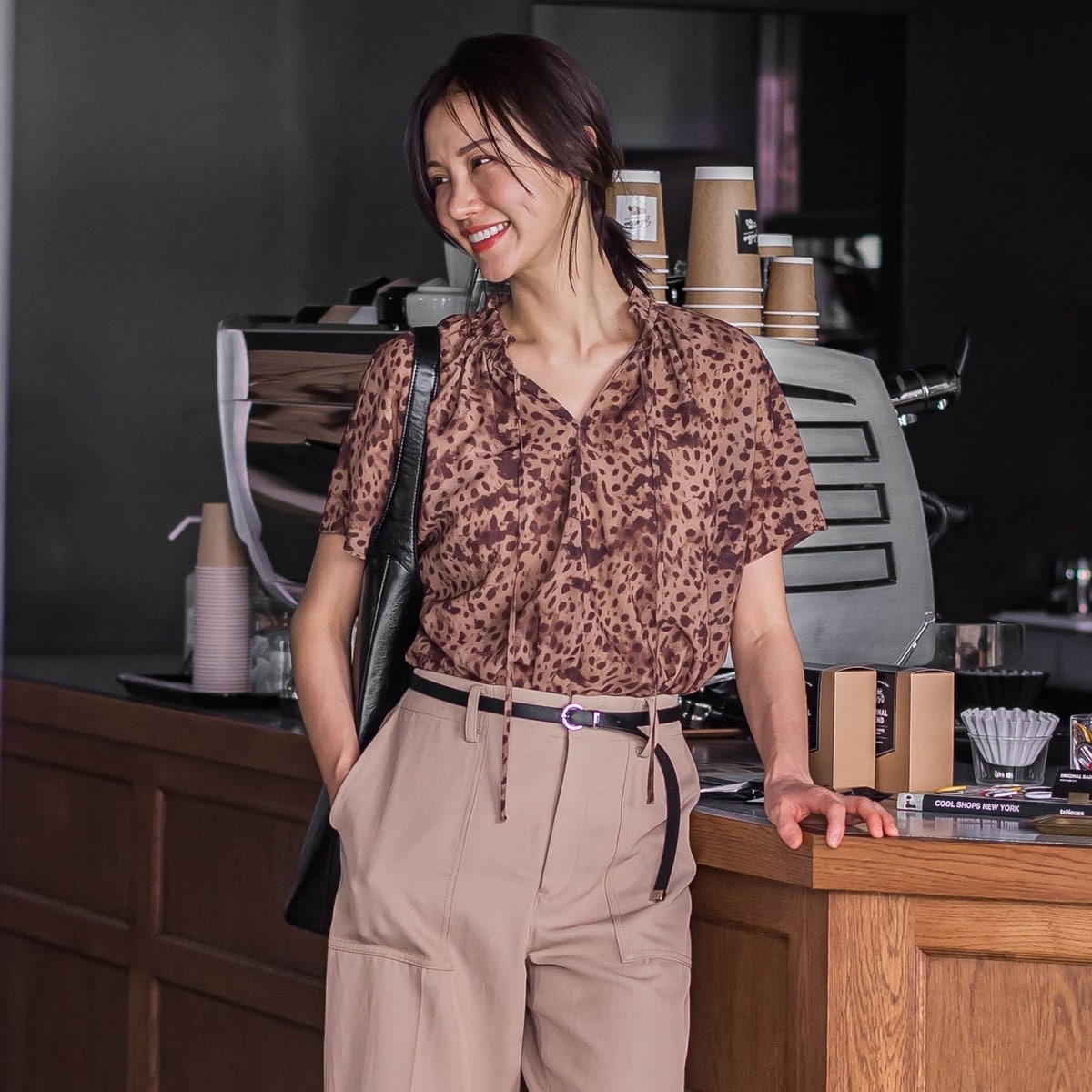 ロートレアモン（LAUTREAMONT）/レオパードプリントブラウス≪洗濯機で洗える≫ レオパードプリントブラウス≪洗濯機で洗える≫ | ロートレアモン