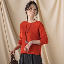 ラメミックスニットプルオーバー≪手洗い可能≫