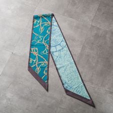 ケンサキリバーマップガラスカーフ≪洗濯機で洗える≫