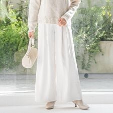 カリーヌサテンパンツ≪洗える≫