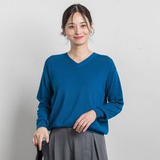 Brisbane Vネックニットプルオーバー≪WEB限定カラーあり/11号あり≫