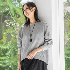 ラメ裏毛カットソー