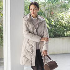 ストレッチダウンロングコート