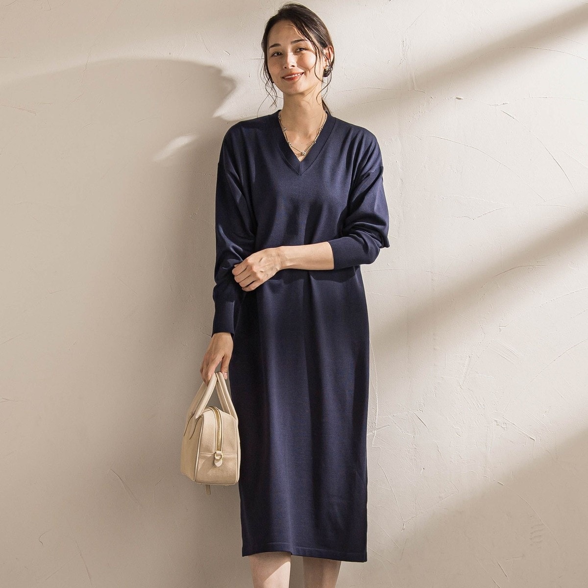 デニムライクツイルバッククロスワンピース | ノーブル(Noble