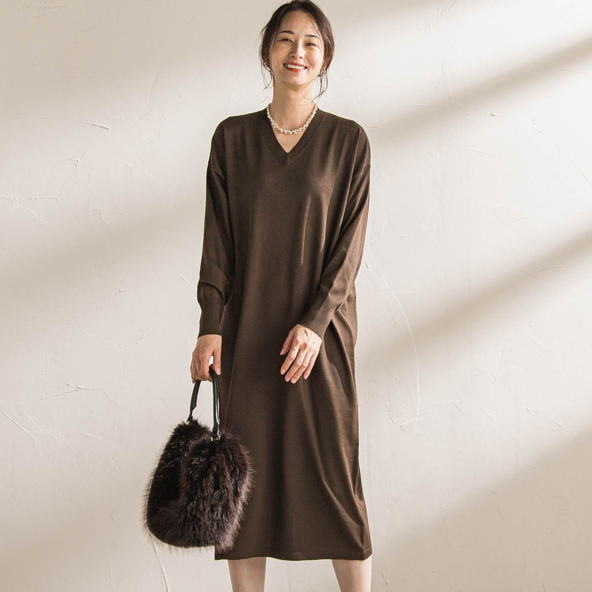 新品タグ付き　NOBLE　デニムライクツイルバッククロスワンピース デニムライクツイルバッククロスワンピース | ノーブル(Noble