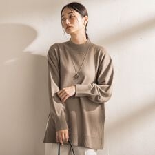 ファインメリノウールチュニックニット≪洗える≫
