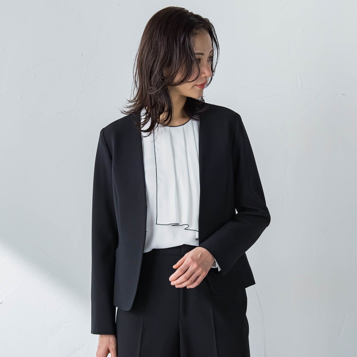 K．T キヨコ タカセ（K．T KIYOKO TAKASE）/〔 TALLサイズ 〕 アルパカシャギー ノーカラージャコット アルパカシャギー ノーカラージャコット | K.T キヨコ タカセ(K.T