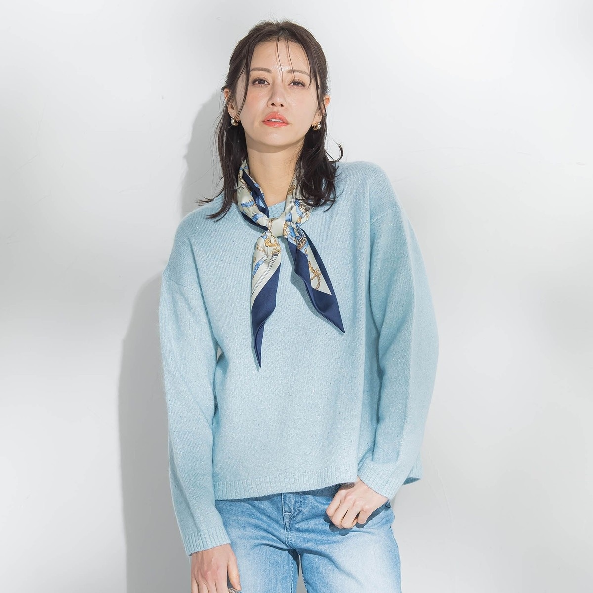 ニット・セーター (青色・ネイビー・ブルー系) の一覧 | マルイウェブ