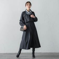 ウールブレンドストレッチフレアスカート≪セットアップ対応/手洗い可能≫