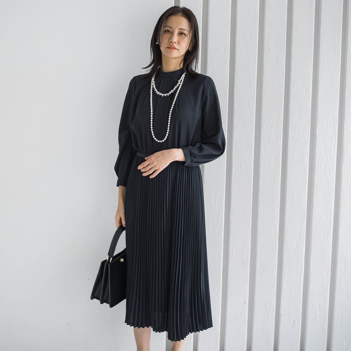 カタログ掲載】ルランゼフィールノースリーブワンピース≪洗える