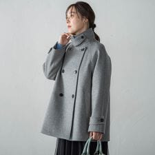 カシミヤ混ライトリバーショートコート