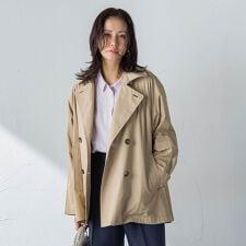 【ラク軽トレンチ】ラグランスリーブジャケット≪撥水/手洗い≫