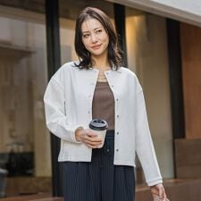 【WEB限定】美フォルムデイリーカーディガン≪洗濯機で洗える/11号あり≫