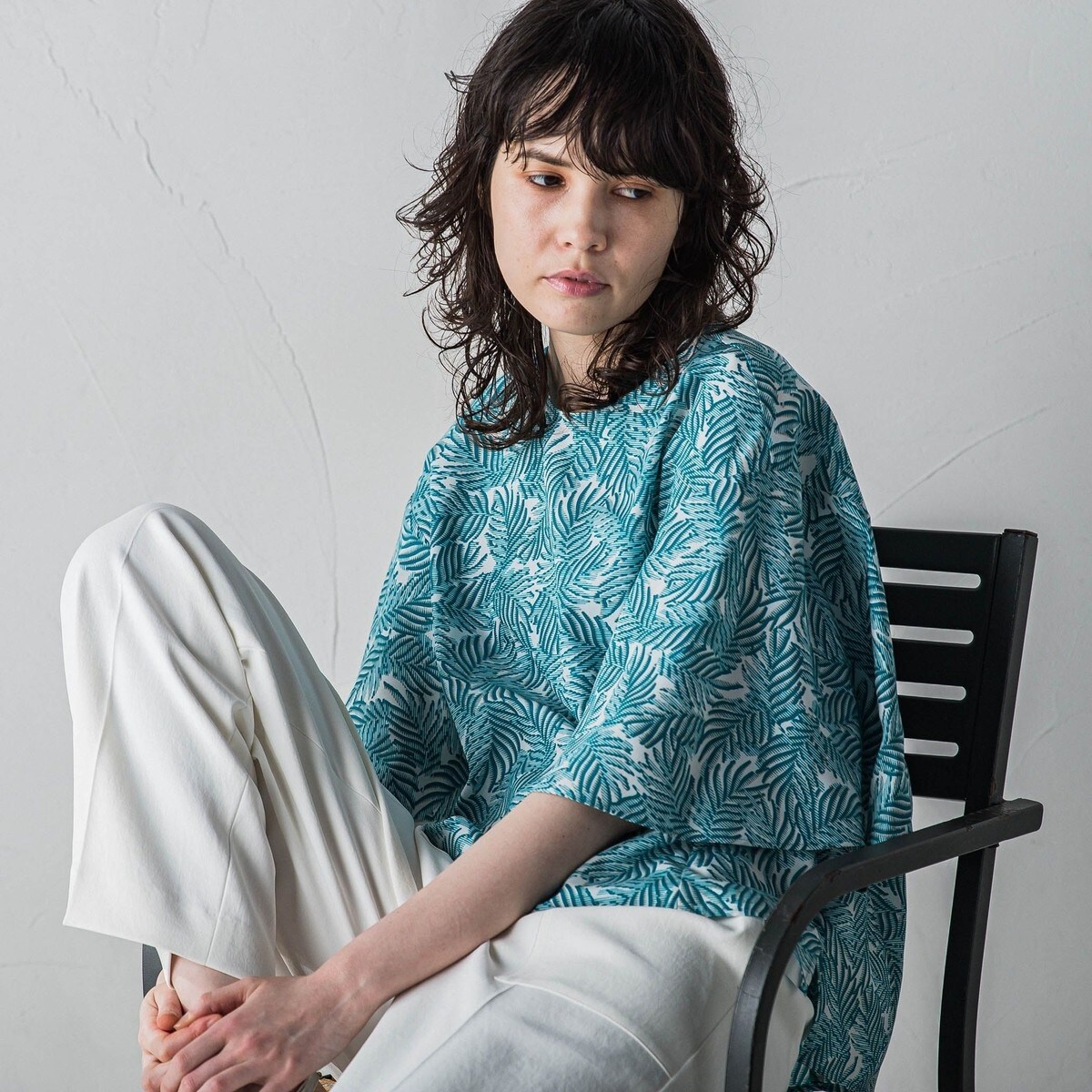 リーフプリントブラウス リーフプリントブラウス≪洗濯機で洗える≫ | ラエフ(la.f