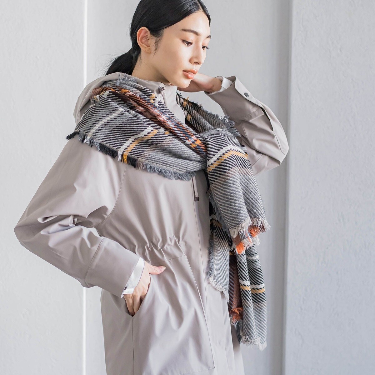 チェック柄ストール | ラエフ(la.f) | マルイウェブチャネル