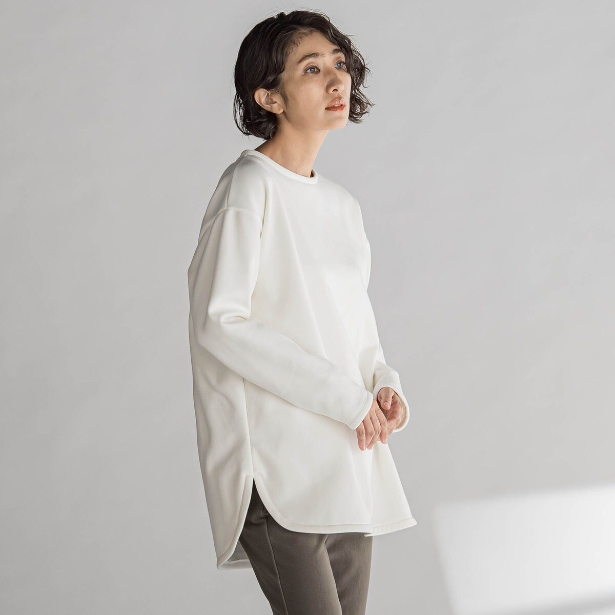 ラ エフ la.f… 【WEB限定】裏起毛カットソー≪手洗い可能