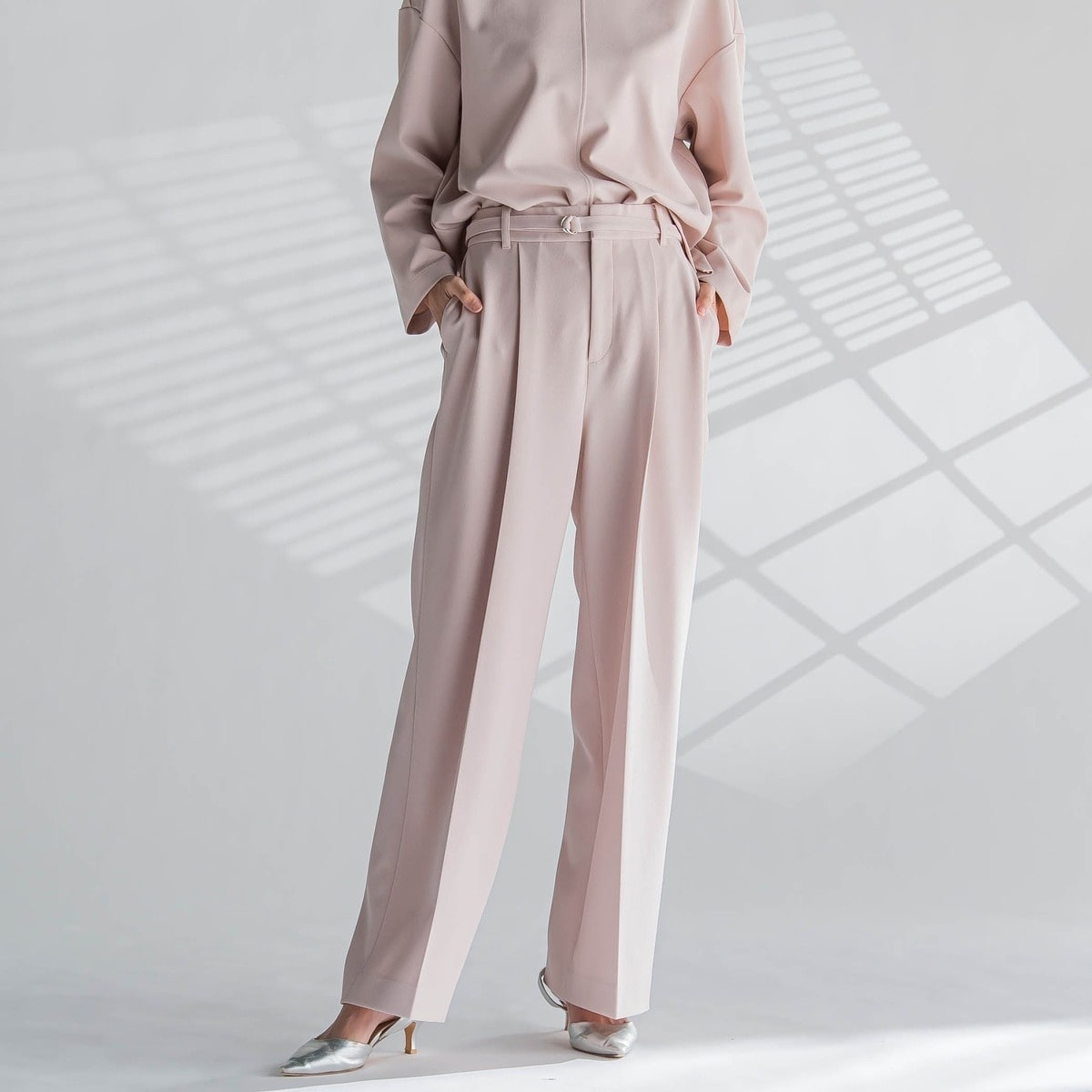 麻調ワイドパンツ≪洗濯機で洗える≫ | ラエフ(la.f) | マルイ