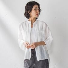 シアーバンブーブラウス≪洗濯機で洗える≫