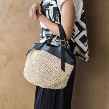 ラエフ(la.f...)の【VIOLAd'ORO】ラフィアバッグ