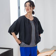 【WEB限定】バルーンスリーブブラウス≪手洗い可能≫